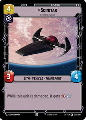 Scimitar - Sith Infiltrator - LOF-233 - Legends of the Force