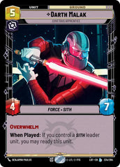 Darth Malak - Covetous Apprentice - LOF-234 - Legends of the Force