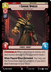Savage Opress - Imbued With Hate - LOF-137 - Legends of the Force