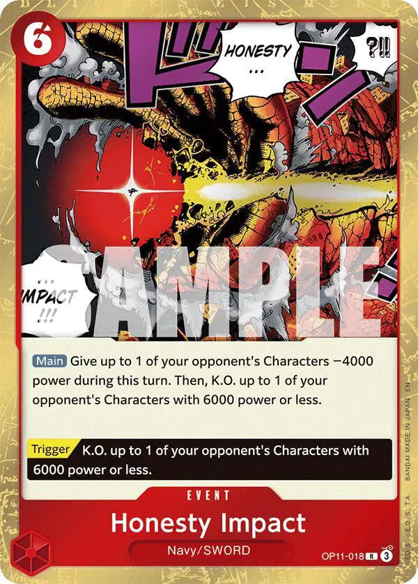 Honesty Impact - OP11-018 - A Fist of Divine Speed