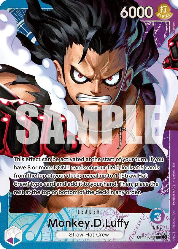 Monkey.D.Luffy (040) (Alternate Art) - OP11-040 - A Fist of Divine Speed