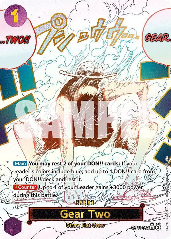Gear Two (Alternate Art) - OP11-080 - A Fist of Divine Speed