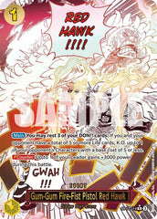 Gum-Gum Fire-Fist Pistol Red Hawk (Alternate Art) - OP11-114 - A Fist of Divine Speed