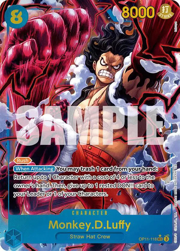 Monkey.D.Luffy (118) (Alternate Art) - OP11-118 - A Fist of Divine Speed