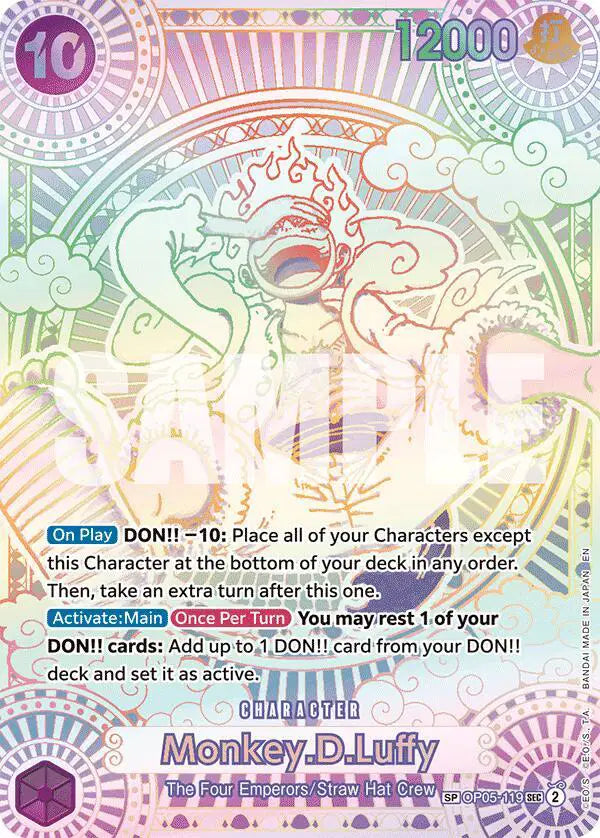 Monkey.D.Luffy (SP) (Silver) - OP05-119 - A Fist of Divine Speed