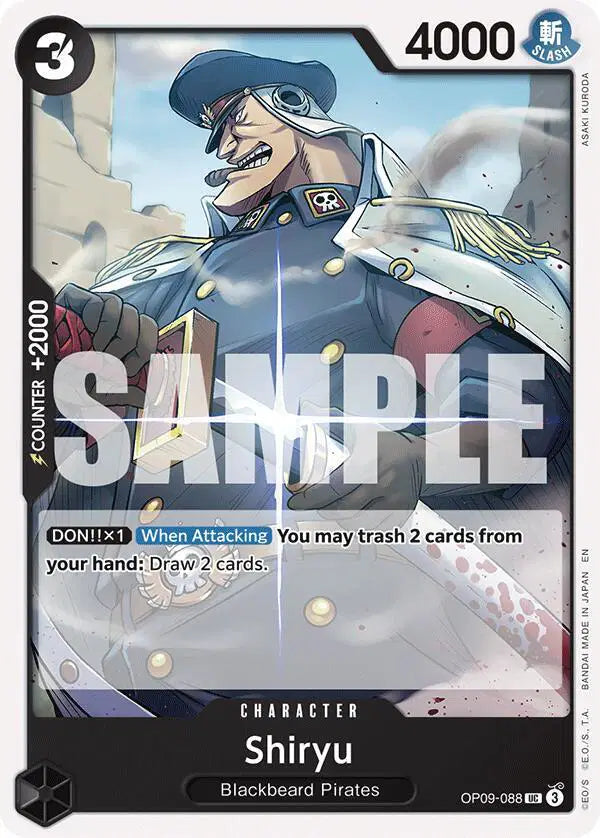 Shiryu (Reprint) - OP09-088 - Starter Deck 27: BLACK Marshall.D.Teach