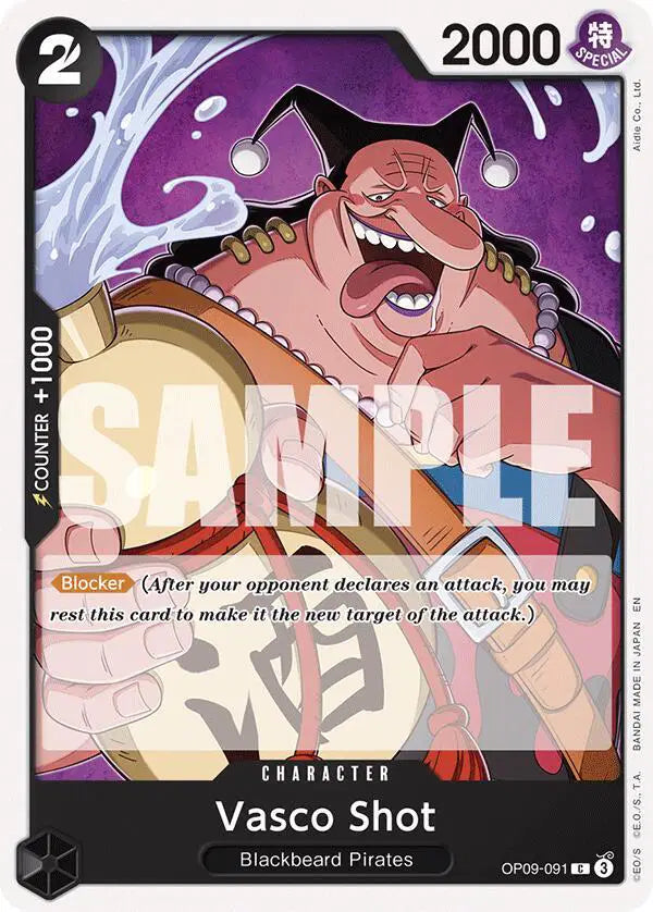 Vasco Shot (Reprint) - OP09-091 - Starter Deck 27: BLACK Marshall.D.Teach