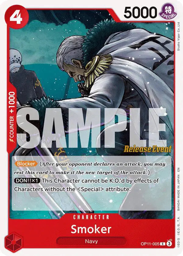 Smoker - OP11-005 - A Fist of Divine Speed Release Event Cards