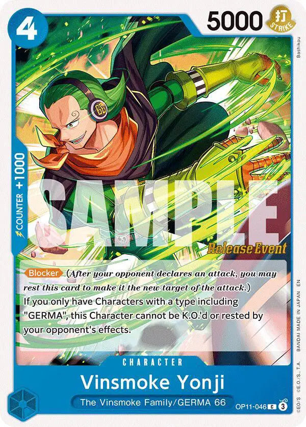 Vinsmoke Yonji - OP11-046 - A Fist of Divine Speed Release Event Cards