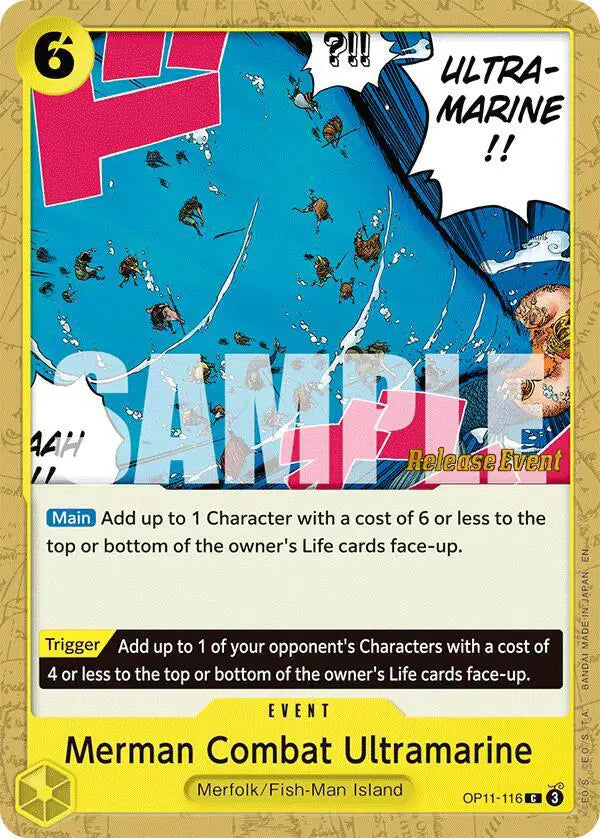 Merman Combat Ultramarine - OP11-116 - A Fist of Divine Speed Release Event Cards