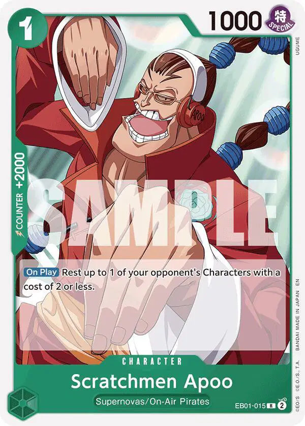 Scratchmen Apoo (Reprint) - EB01-015 - Starter Deck 24: GREEN Jewelry Bonney