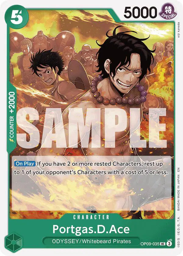 Portgas.D.Ace (Reprint) - OP09-035 - Starter Deck 28: GREEN/YELLOW Yamato