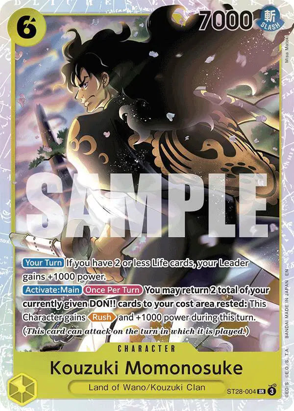 Kouzuki Momonosuke - ST28-004 - Starter Deck 28: GREEN/YELLOW Yamato