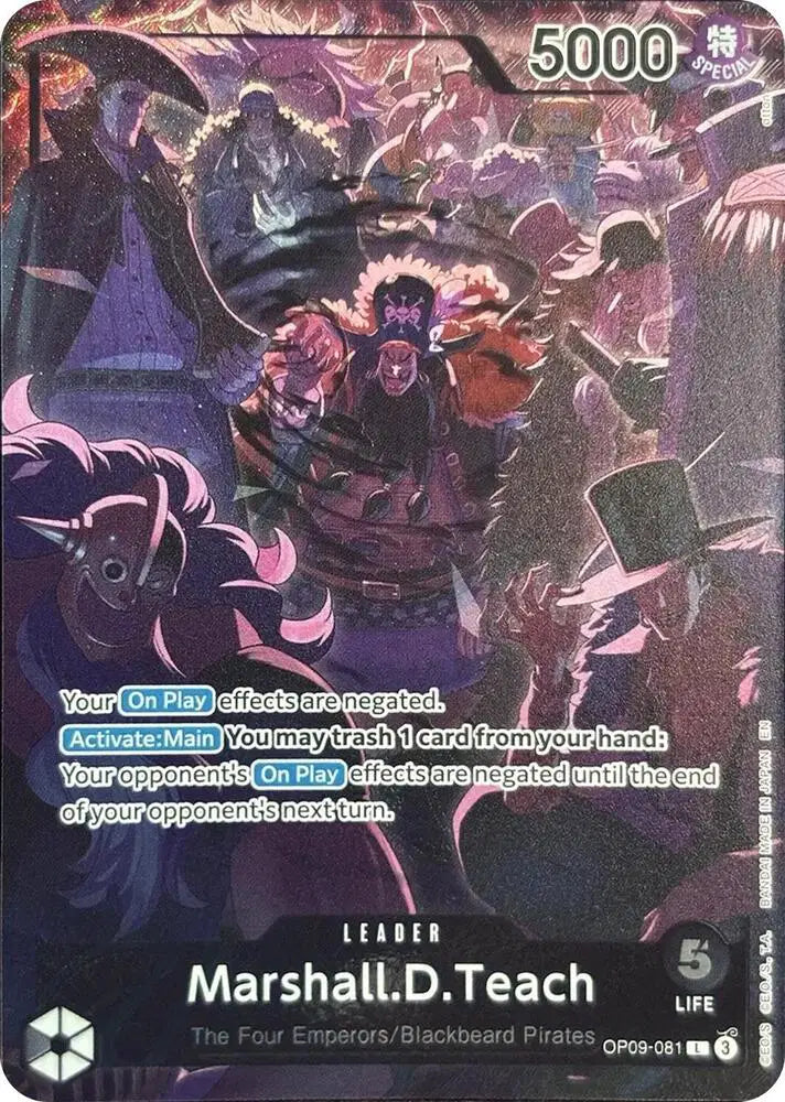 Marshall.D.Teach (English Version 2nd Anniversary Set) - OP09-081 - One Piece Promotion Cards