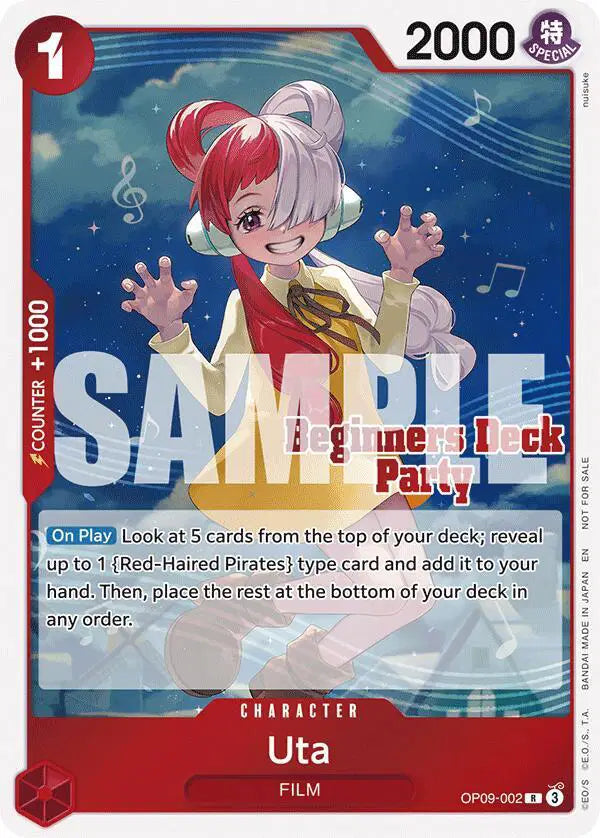 Uta (Beginners Deck Party [ST-23] - [ST-28] Participation Pack) - OP09-002 - One Piece Promotion Cards