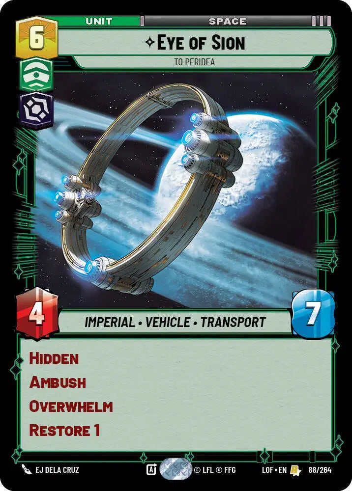 Eye of Sion - To Peridea - LOF-088 - Legends of the Force