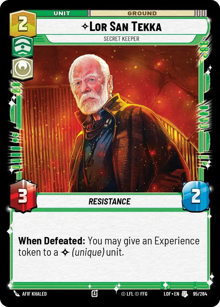 Lor San Tekka - Secret Keeper - LOF-095 - Legends of the Force