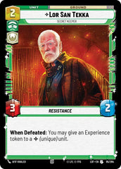 Lor San Tekka - Secret Keeper - LOF-095 - Legends of the Force