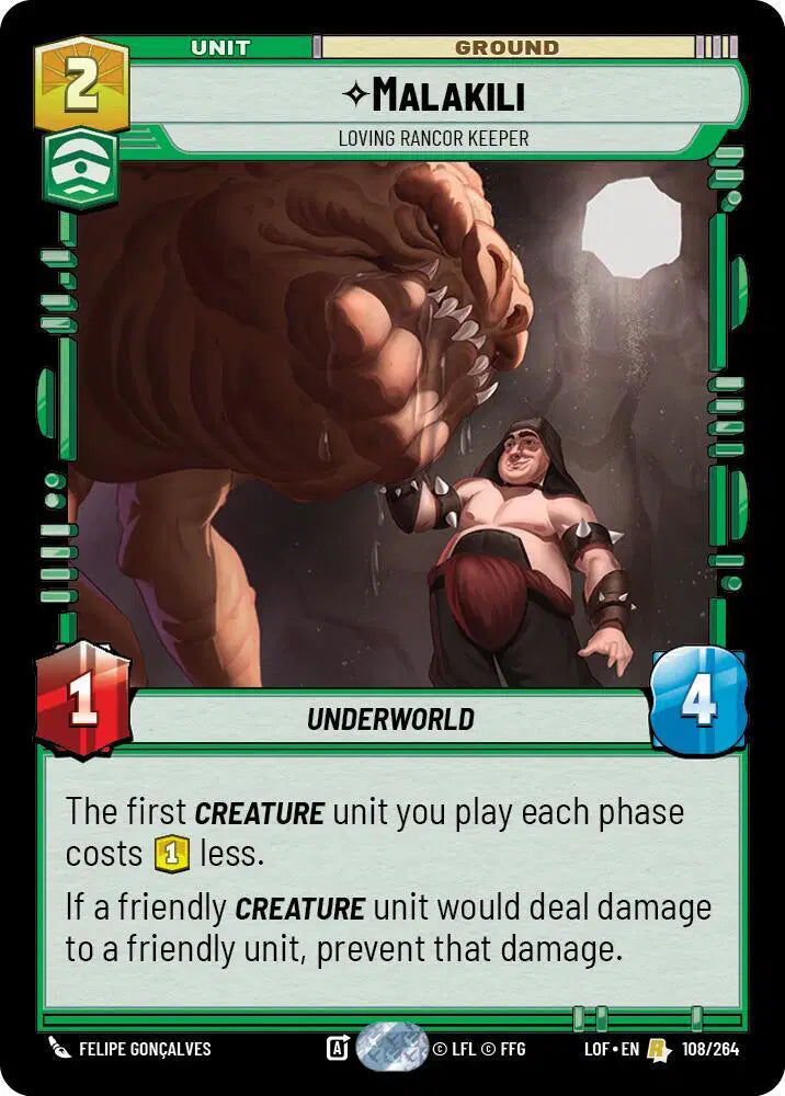 Malakili - Loving Rancor Keeper - LOF-108 - Legends of the Force