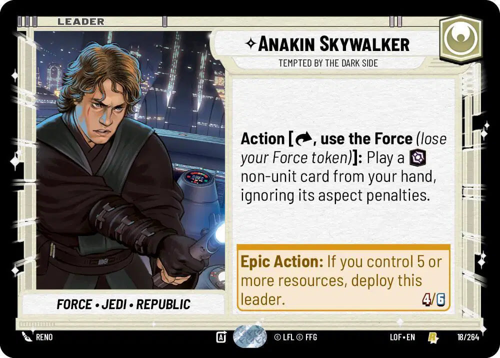 Anakin Skywalker - Tempted by the Dark Side - LOF-018 - Legends of the Force