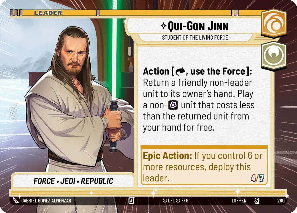 Qui-Gon Jinn - Student of the Living Force (Hyperspace) - LOF-280 - Legends of the Force
