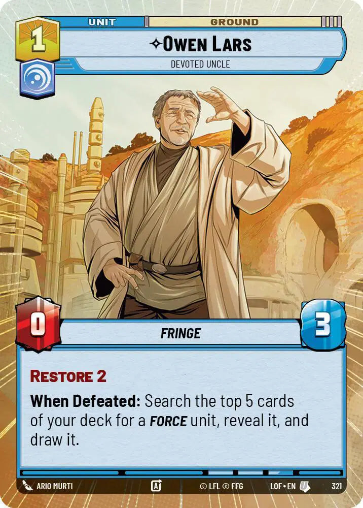 Owen Lars - Devoted Uncle (Hyperspace) - LOF-321 - Legends of the Force