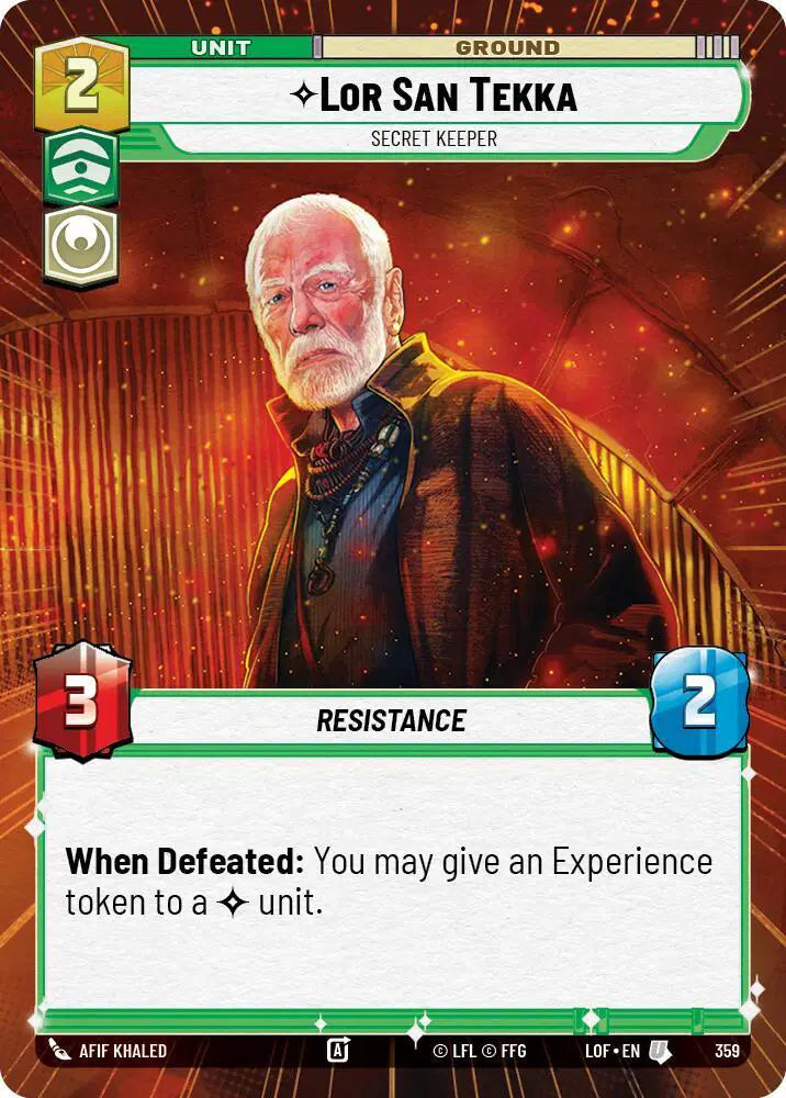 Lor San Tekka - Secret Keeper (Hyperspace) - LOF-359 - Legends of the Force
