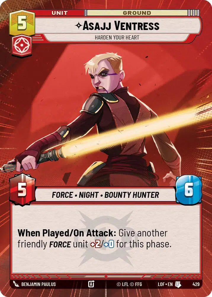 Asajj Ventress - Harden Your Heart (Hyperspace) - LOF-429 - Legends of the Force