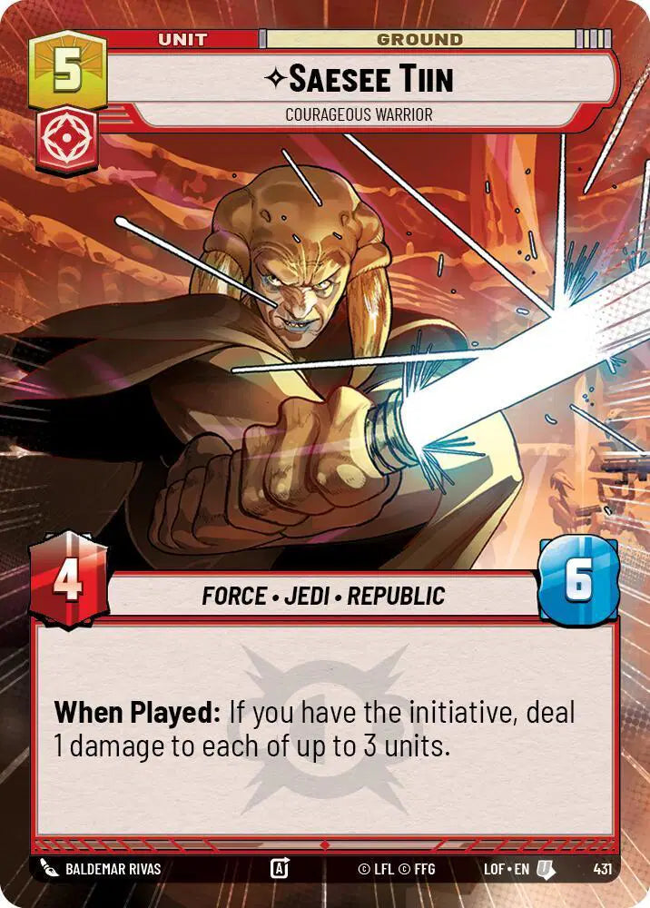 Saesee Tiin - Courageous Warrior (Hyperspace) - LOF-431 - Legends of the Force