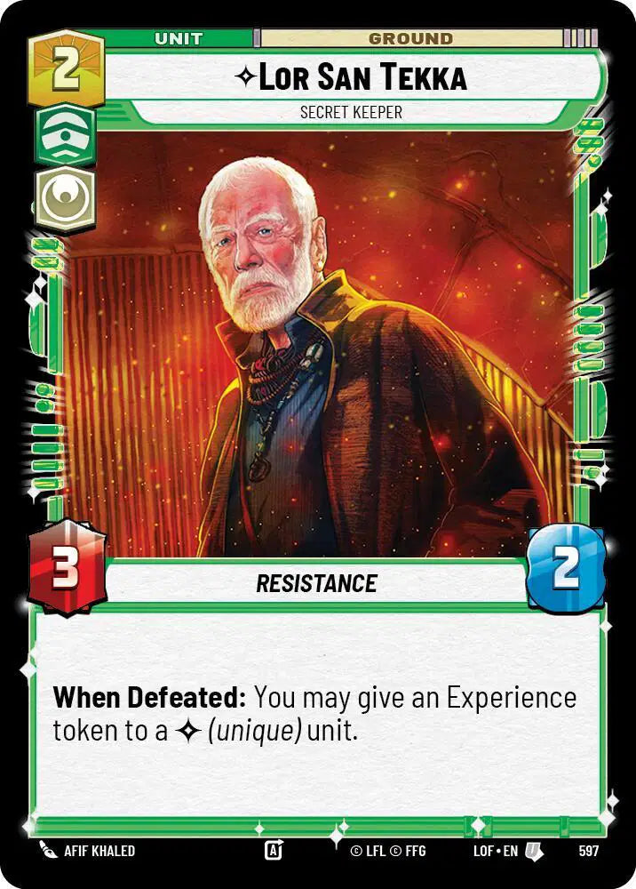 Lor San Tekka - Secret Keeper (Foil) - LOF-597 - Legends of the Force