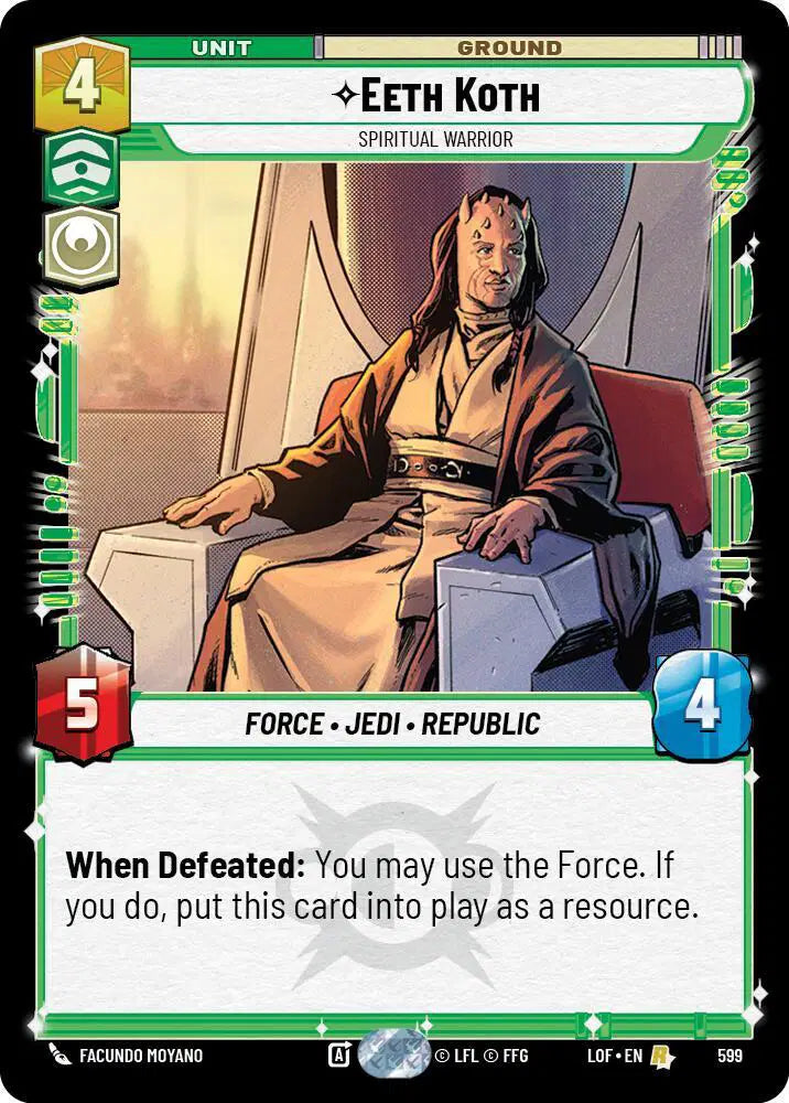 Eeth Koth - Spiritual Warrior (Foil) - LOF-599 - Legends of the Force