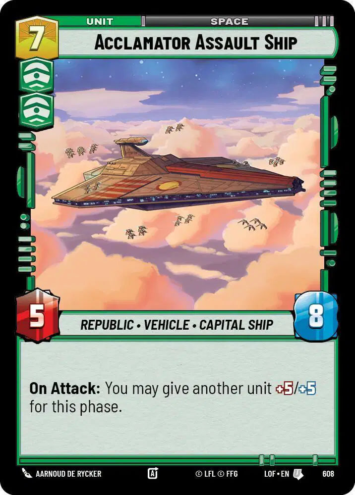 Acclamator Assault Ship (Foil) - LOF-608 - Legends of the Force