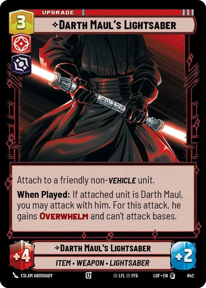 Darth Maul's Lightsaber (Foil) - LOF-642 - Legends of the Force