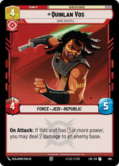 Quinlan Vos - Dark Disciple (Foil) - LOF-665 - Legends of the Force