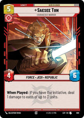 Saesee Tiin - Courageous Warrior (Foil) - LOF-669 - Legends of the Force