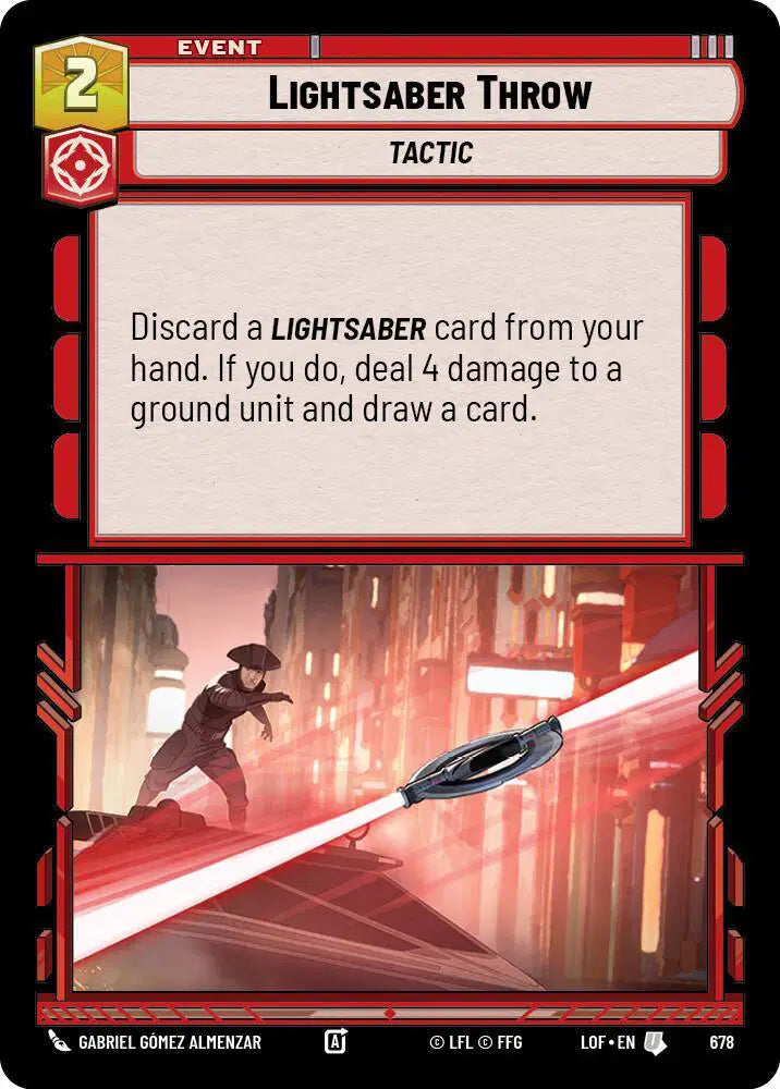 Lightsaber Throw (Foil) - LOF-678 - Legends of the Force