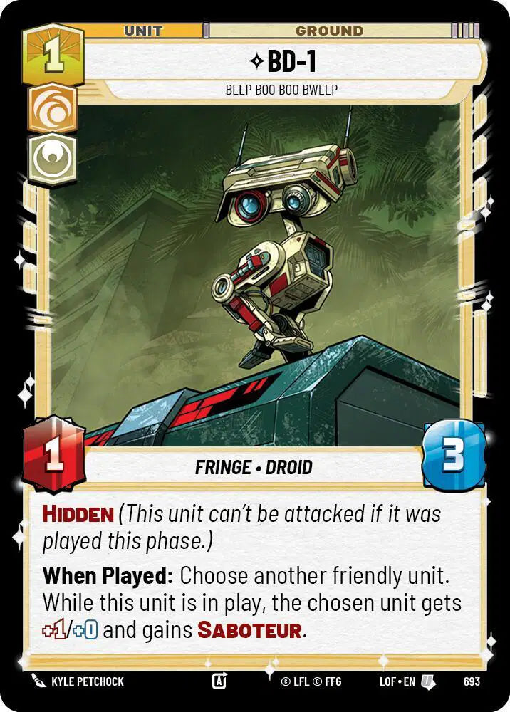 BD-1 - Beep Boo Boo Bweep (Foil) - LOF-693 - Legends of the Force