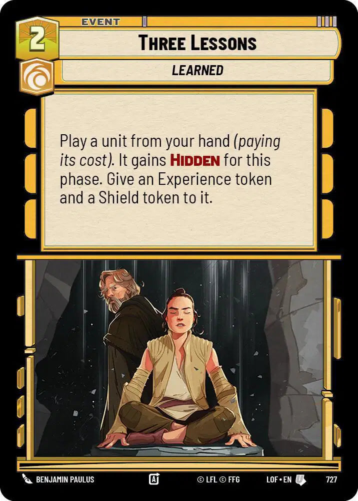 Three Lessons (Foil) - LOF-727 - Legends of the Force
