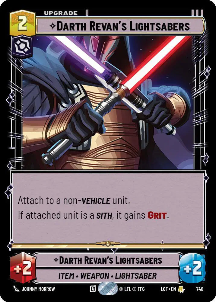 Darth Revan's Lightsabers (Foil) - LOF-740 - Legends of the Force