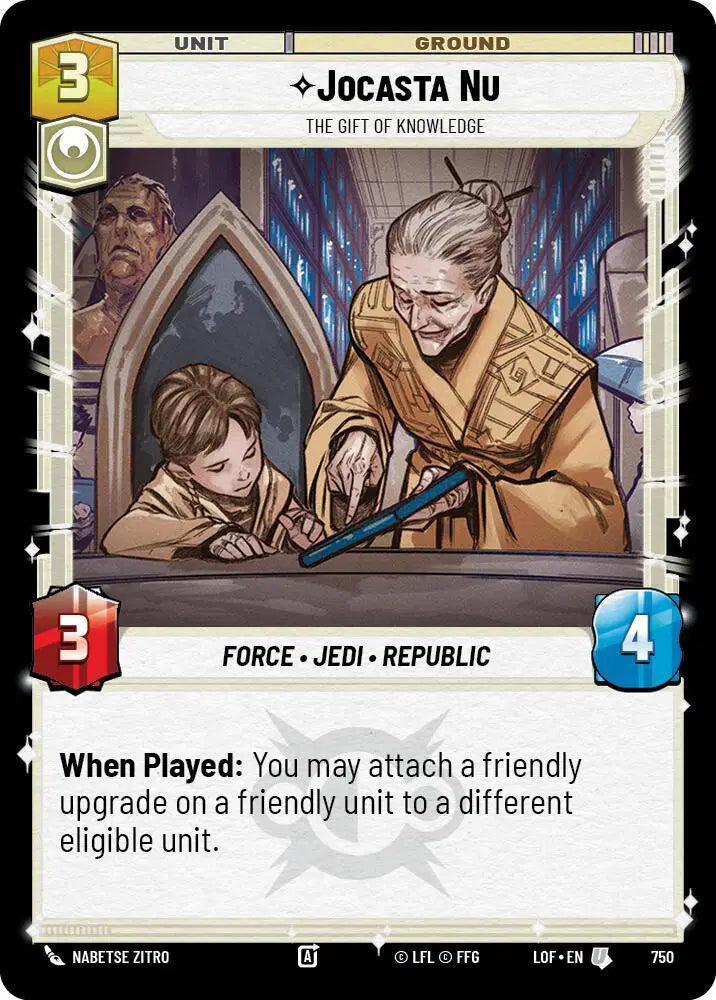 Jocasta Nu - The Gift of Knowledge (Foil) - LOF-750 - Legends of the Force