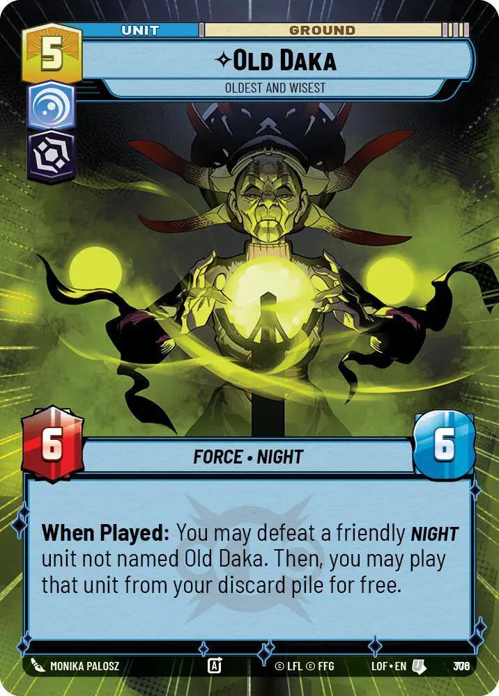 Old Daka - Oldest and Wisest (Hyperspace Foil) - LOF-776 - Legends of the Force