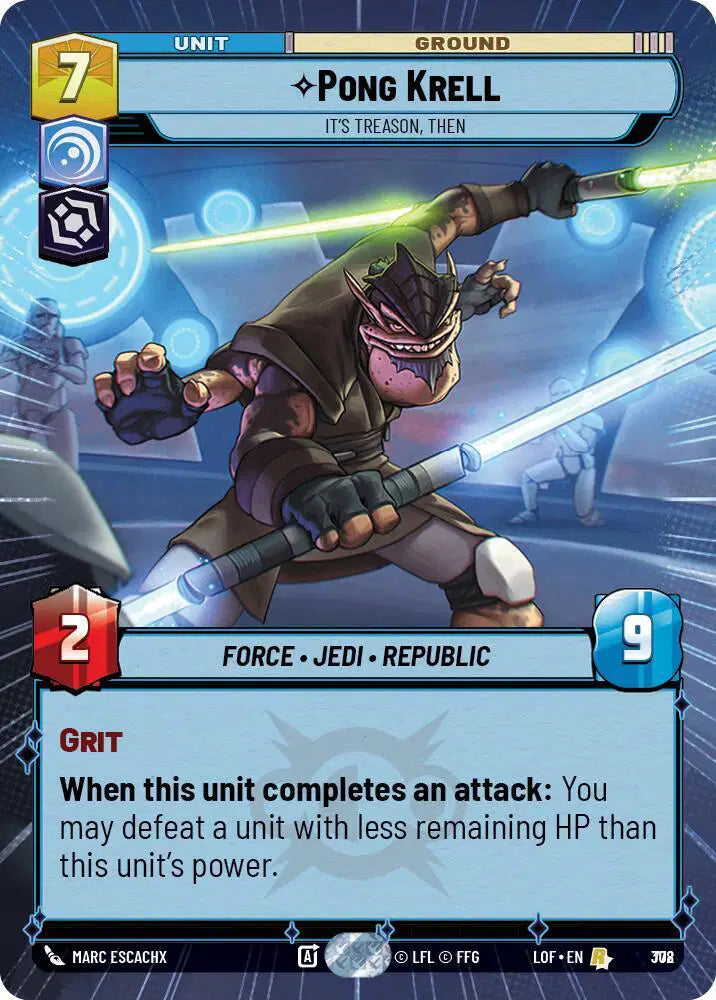 Pong Krell - It's Treason, Then (Hyperspace Foil) - LOF-778 - Legends of the Force