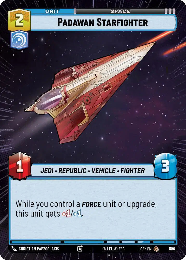 Padawan Starfighter (Hyperspace Foil) - LOF-800 - Legends of the Force