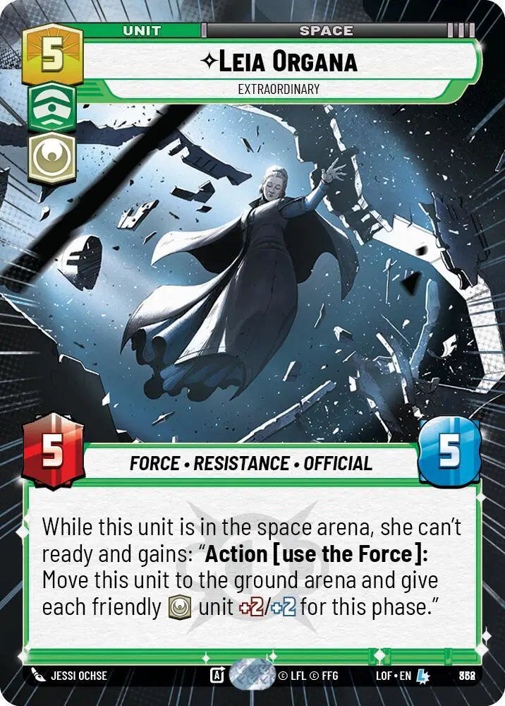 Leia Organa - Extraordinary (Hyperspace Foil) - LOF-838 - Legends of the Force