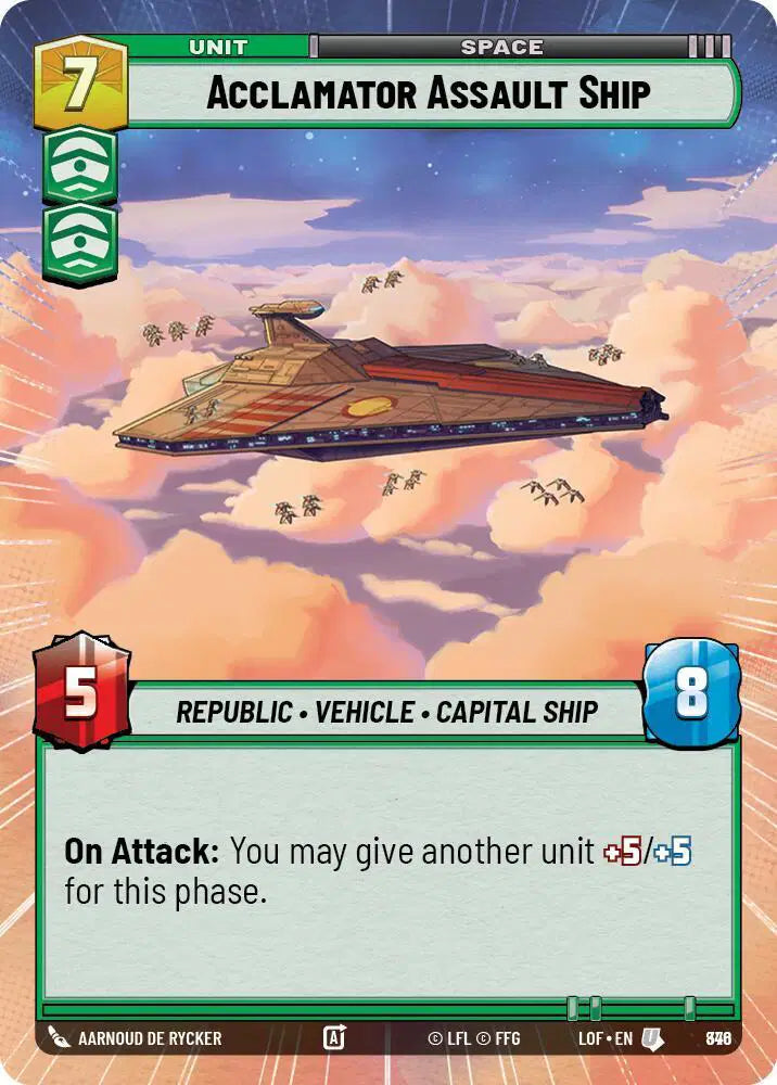 Acclamator Assault Ship (Hyperspace Foil) - LOF-846 - Legends of the Force