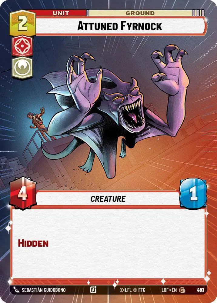 Attuned Fyrnock (Hyperspace Foil) - LOF-883 - Legends of the Force