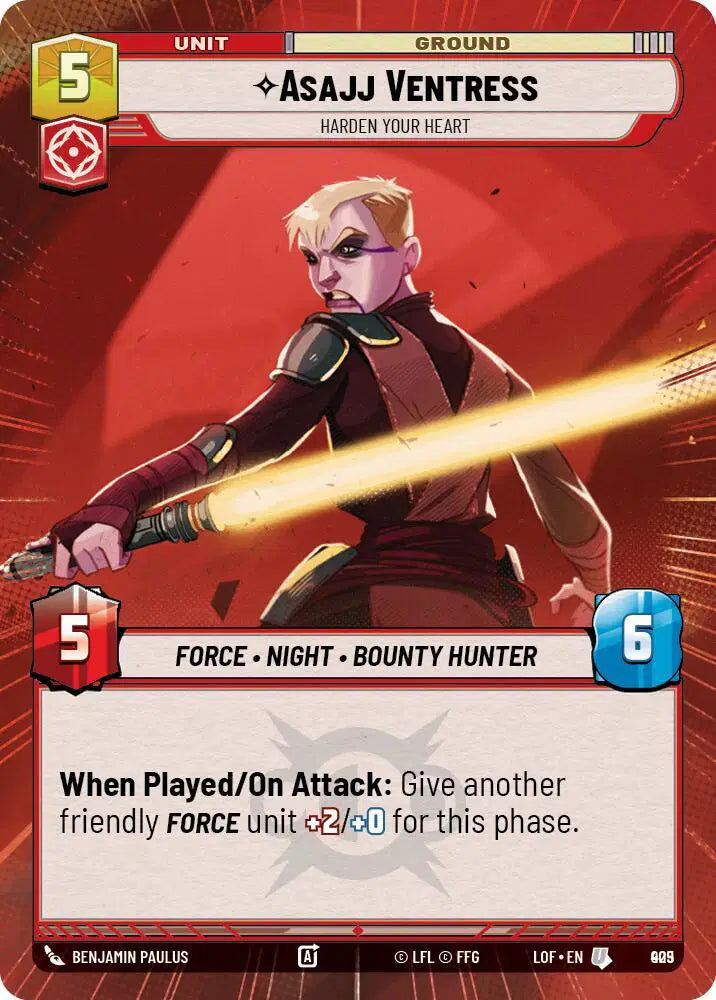 Asajj Ventress - Harden Your Heart (Hyperspace Foil) - LOF-905 - Legends of the Force