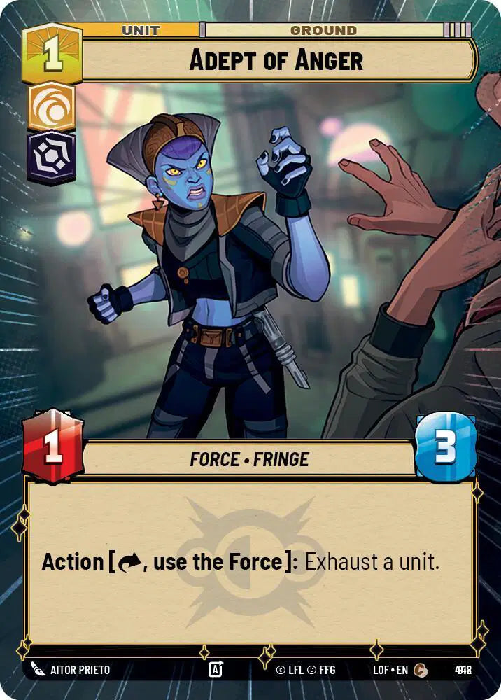 Adept of Anger (Hyperspace Foil) - LOF-918 - Legends of the Force