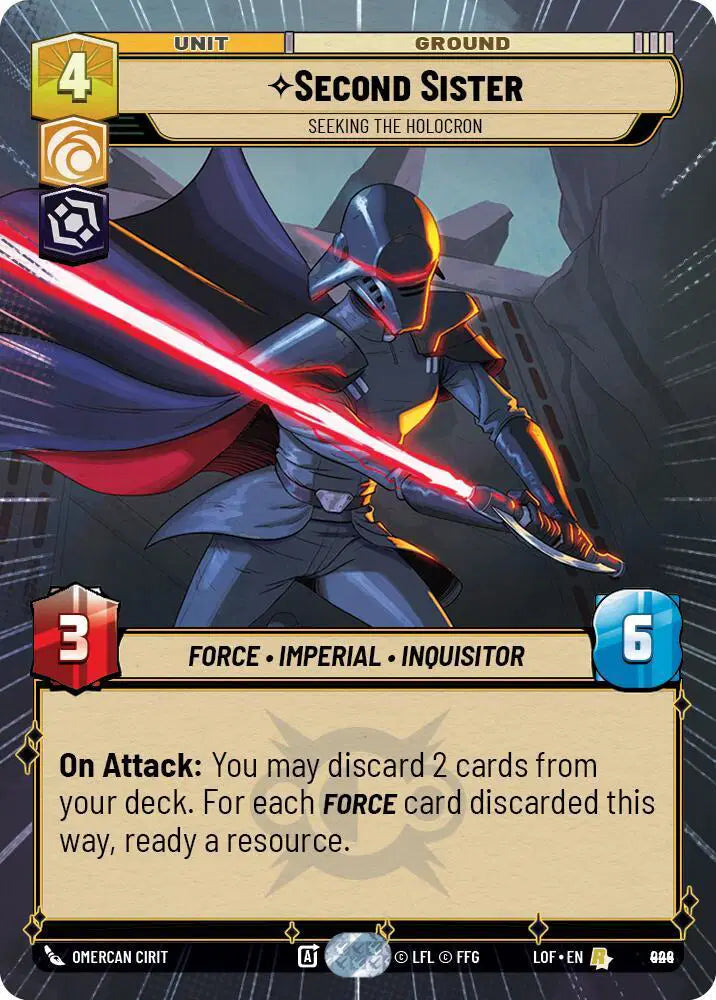 Second Sister - Seeking the Holocron (Hyperspace Foil) - LOF-924 - Legends of the Force