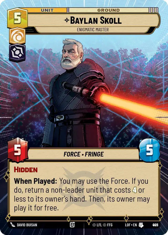 Baylan Skoll - Enigmatic Master (Hyperspace Foil) - LOF-925 - Legends of the Force